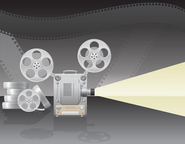 Ilustración de vector de proyector de cine