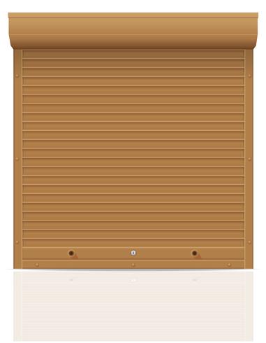 brown rolling shutters vector illustration