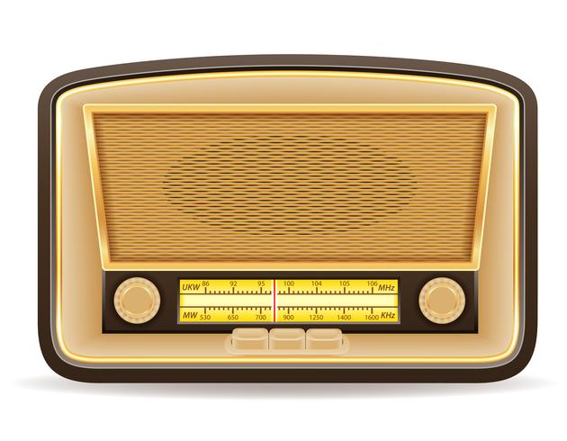 radio old retro vintage icon stock vector illustration