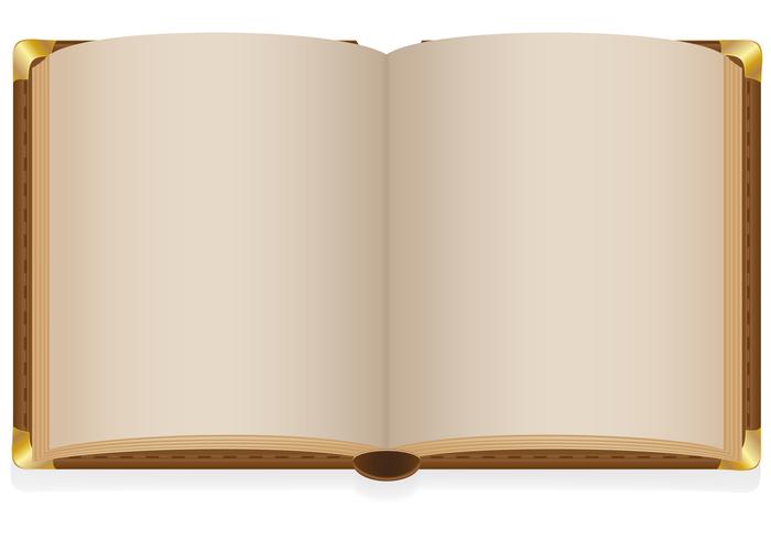 old open book with blank sheets vector illustration