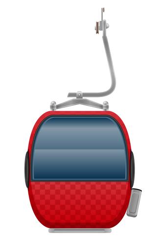 cabin ski cableway vector illustration