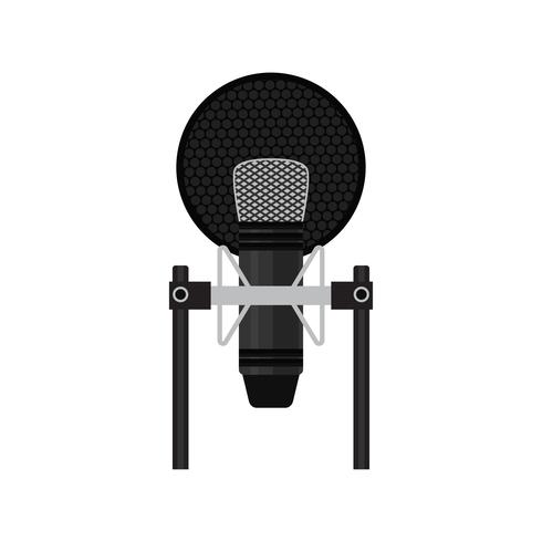 microphone isolated on white background vector