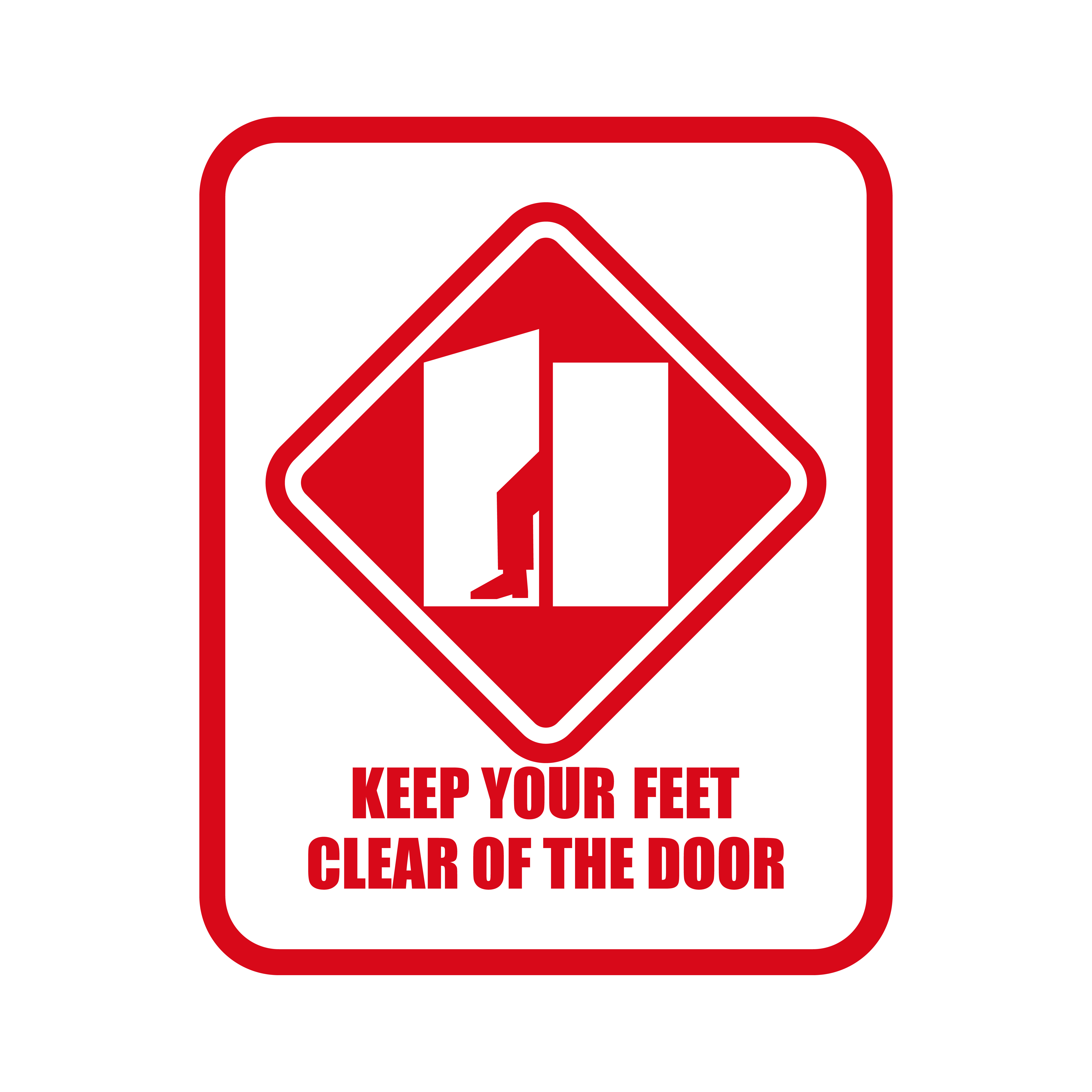 keep-your-hands-and-feet-clear-of-the-door-isolated-on-white-background