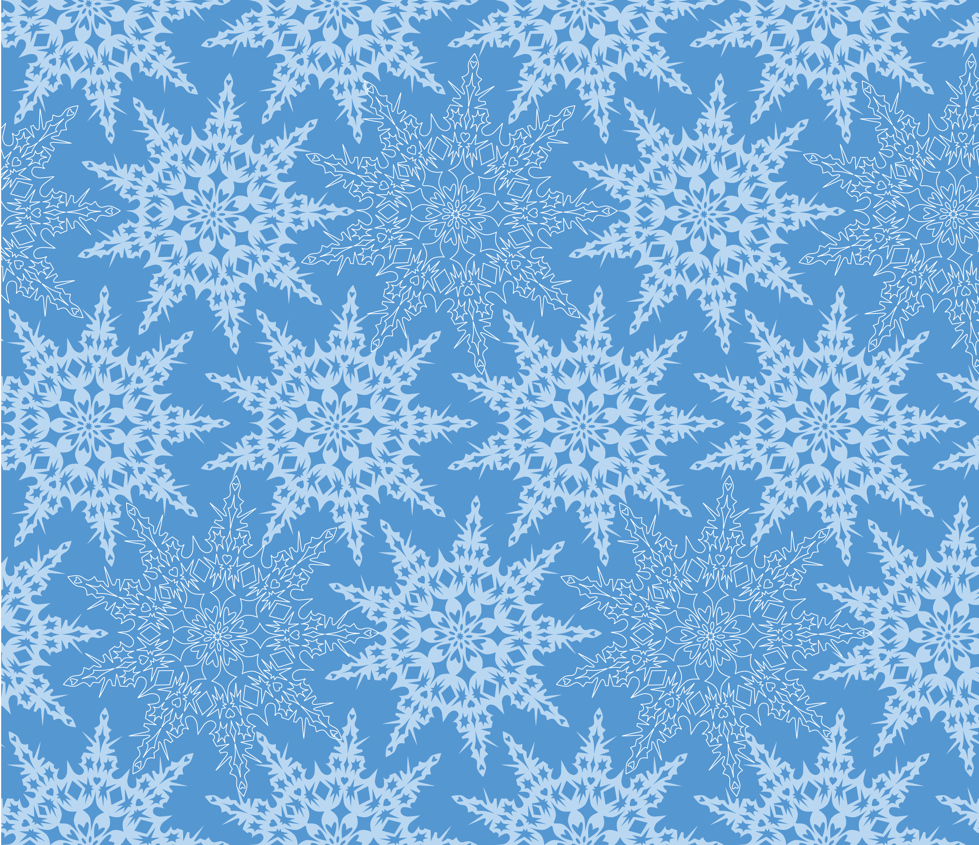 Snow seamless pattern, winter holiday snowflakes