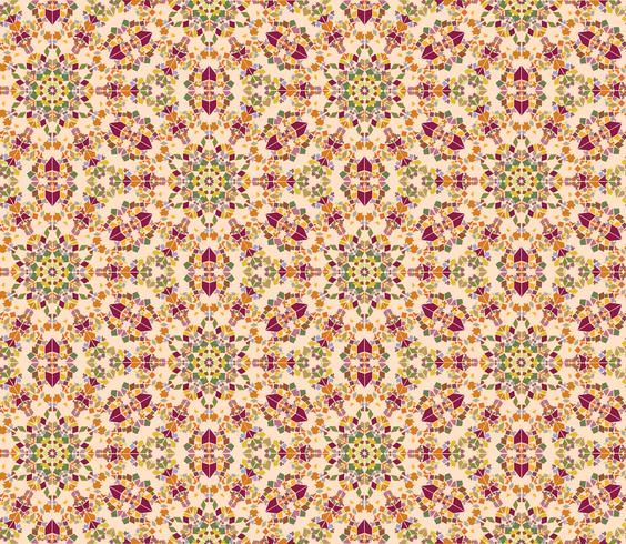 Abstract oriental floral seamless pattern. Flower mosaic ornament vector