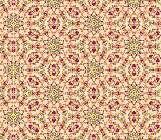 Abstract oriental floral seamless pattern. Flower mosaic ornament vector