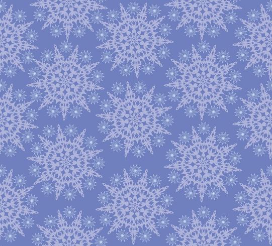 Snow seamless pattern, winter holiday snowflakes background. vector