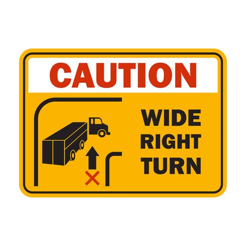 caution warning to handle your forklift vehicle in your industry, sign symbol vector