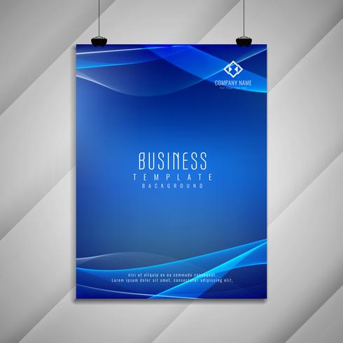 Abstract wavy business brochure stylish design vector