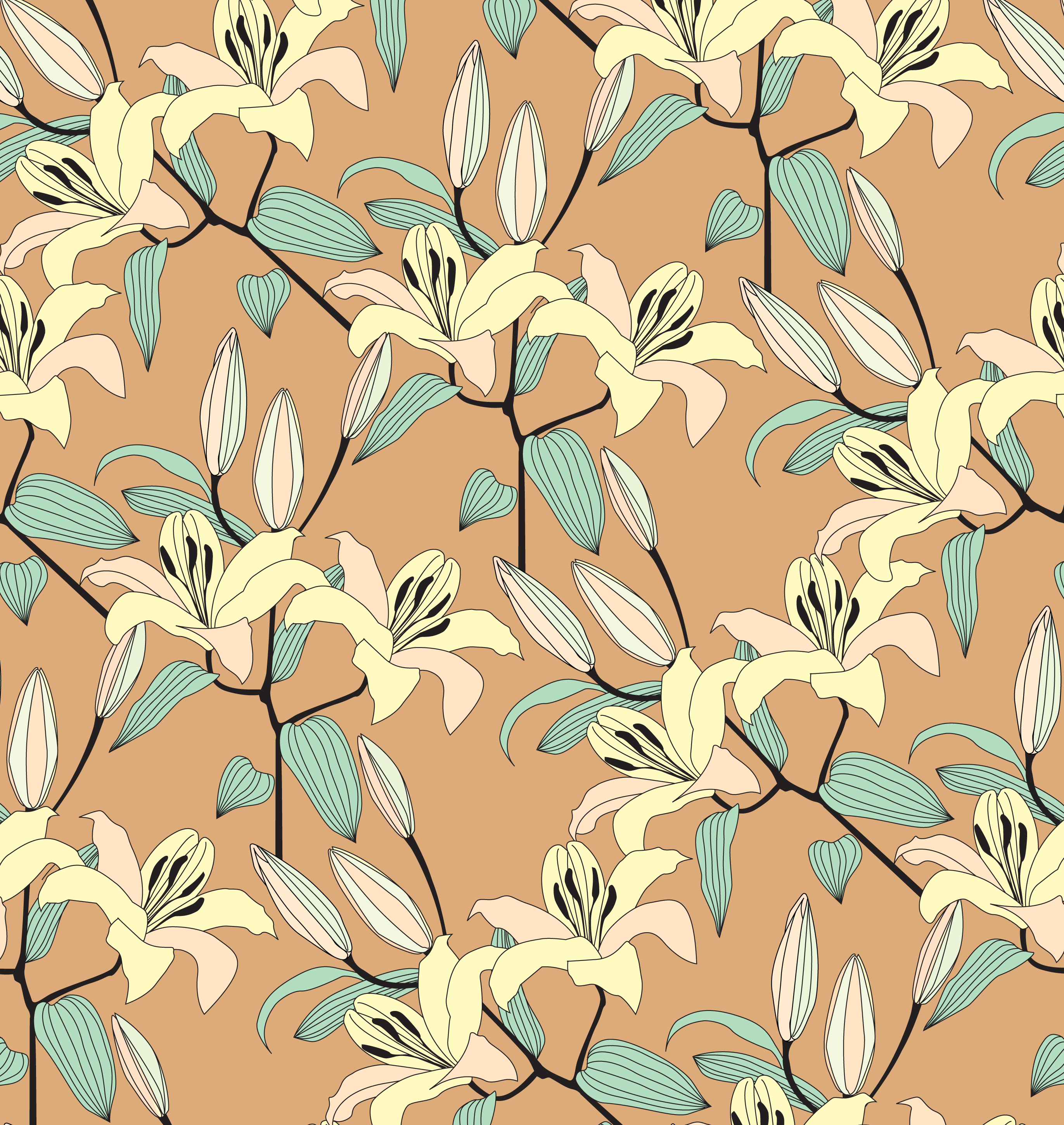 Floral seamless pattern. Flower background. Bloom garden texture 511391 Vector Art at Vecteezy