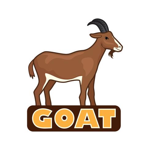 goat logo isolated on white background vector