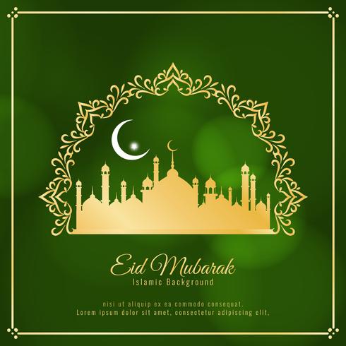 Abstract decorative Eid Mubarak background vector