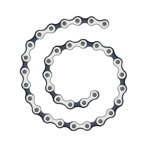 Pulsera de cadenas de plata aislada sobre fondo blanco vector