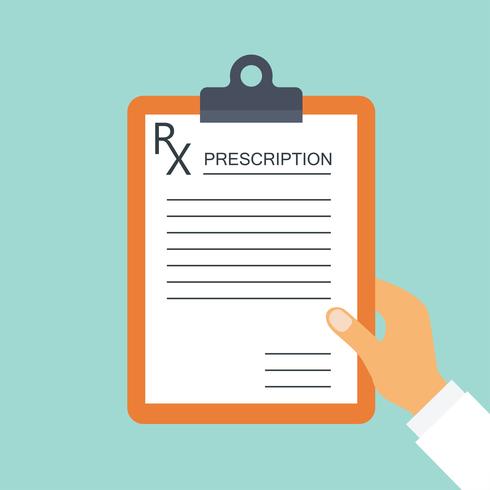 prescription from doctor for healthcare and medical concepts vector