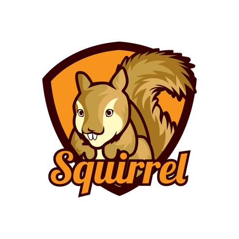 squirrel logo isolated on white background vector