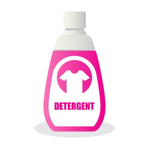 Liquid detergent bottle on white background vector