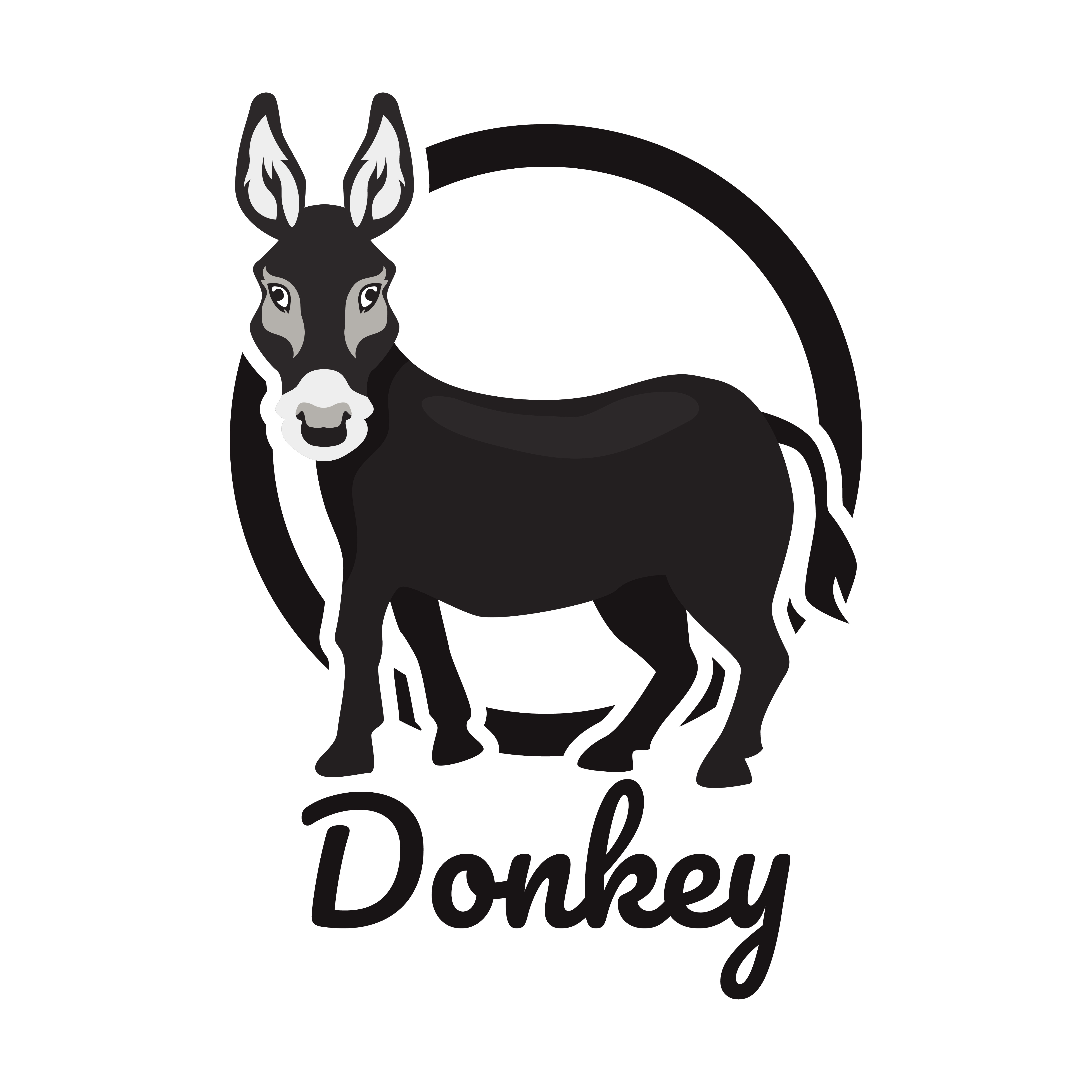 donkey logo isolated on white background 511486 Vector Art at Vecteezy
