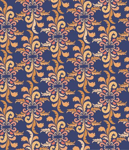 Abstract floral ethnic pattern. Geometric floral ornament. vector