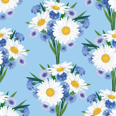 Abstract floral seamless pattern. Summer Flower background. vector