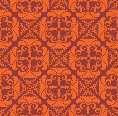 Floral geometric pattern. retro oriental flourish ornament. vector