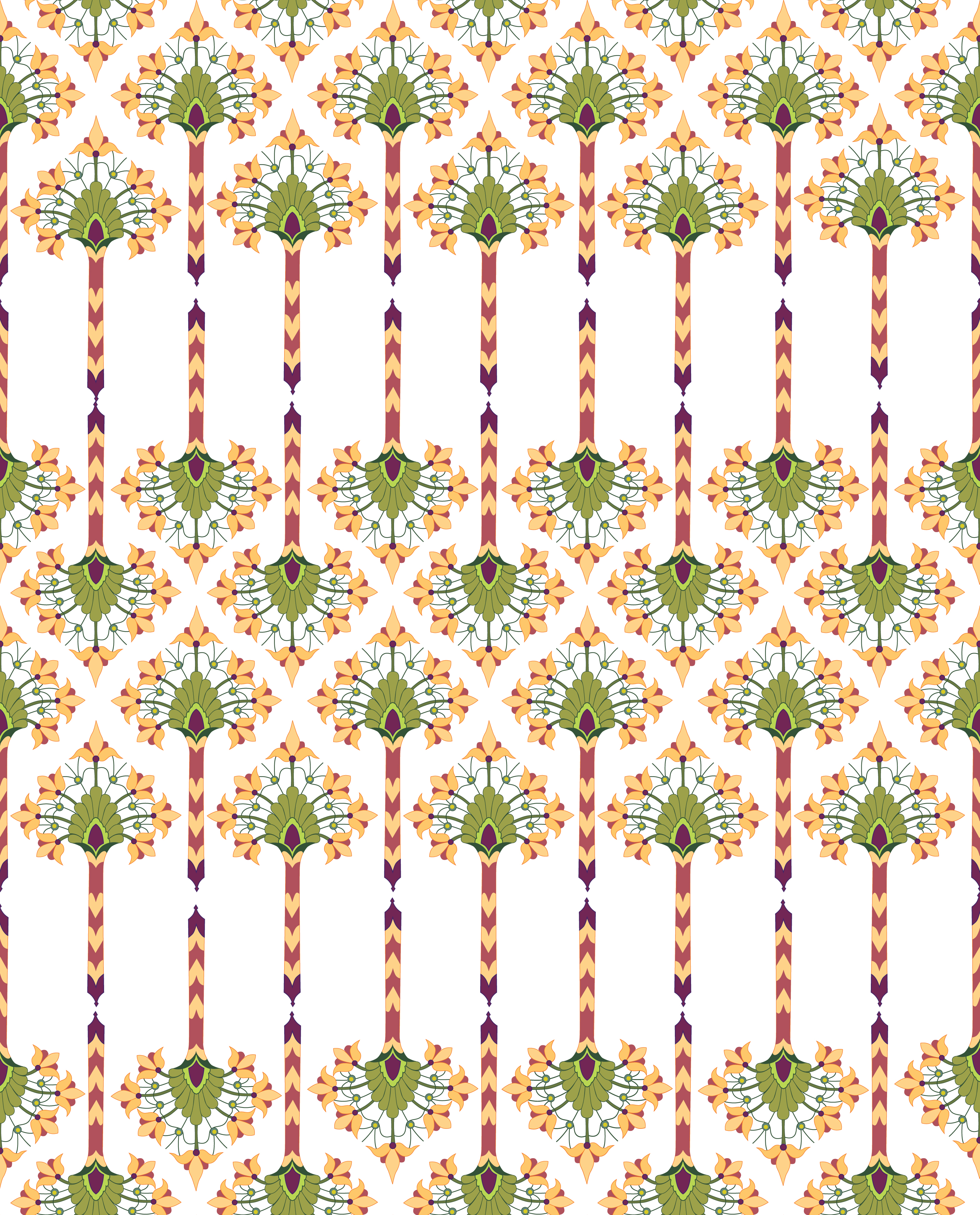 Download Abstract floral seamless texture. Stylish oriental flower pattern 511626 - Download Free Vectors ...