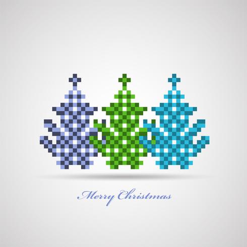 Christmas trees vector