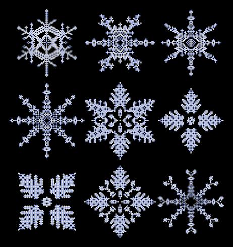 Copos de nieve vector