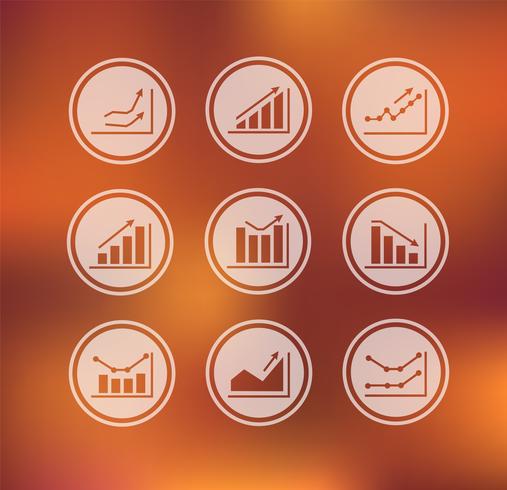 Vector - Icons with charts and graphs