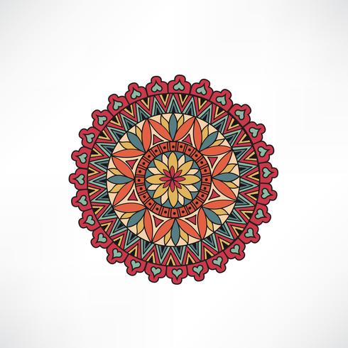Oriental floral decorative element. Geometric ornament. vector