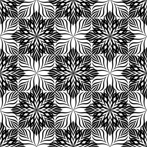 Abstract seamless pattern Floral oriental geometric line ornament vector