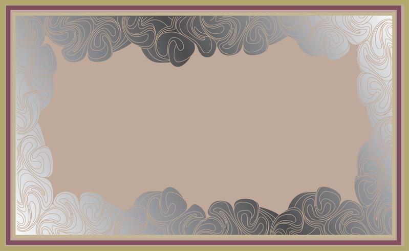 Frame in doodle style. Retro border background vector