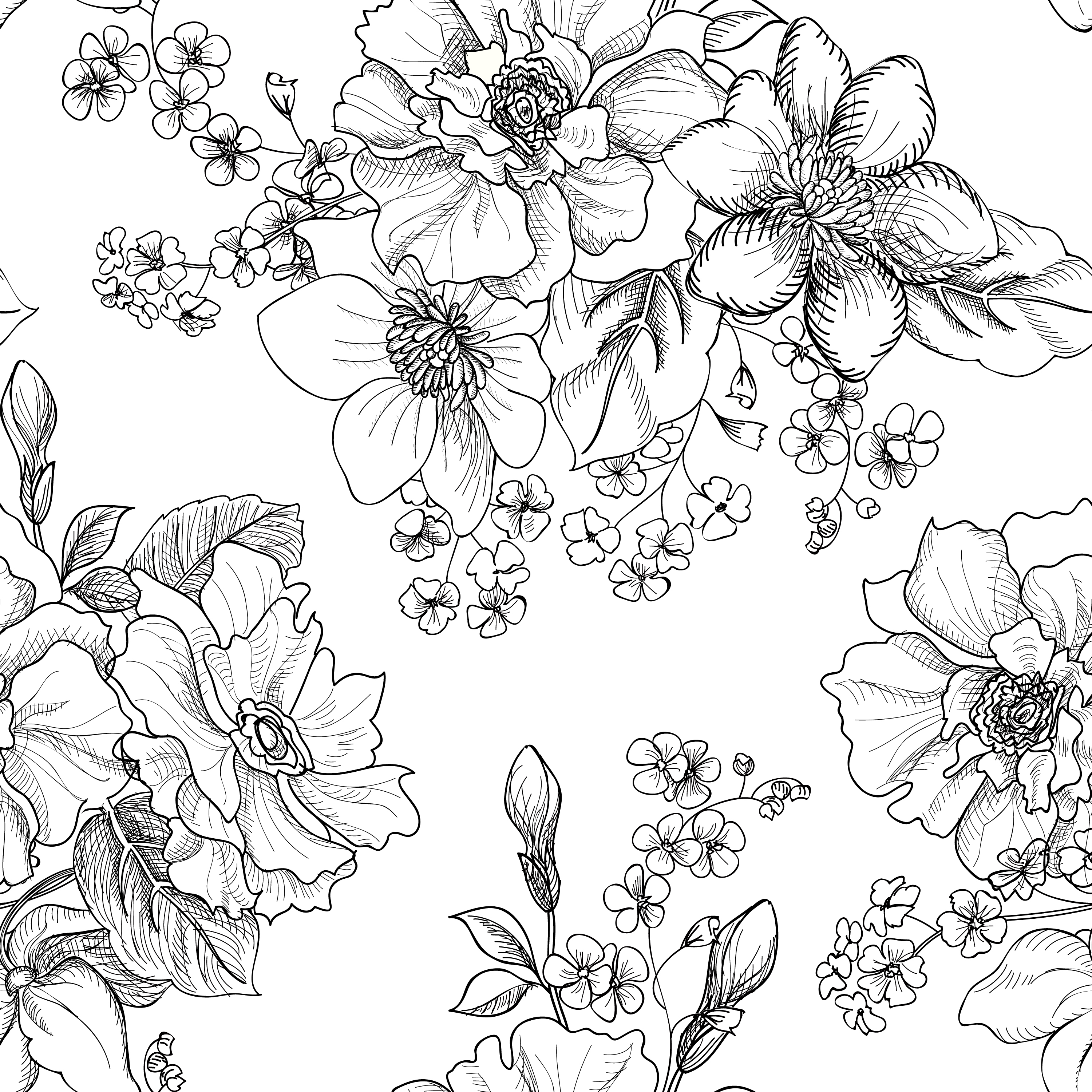 Free Free 144 Flower Svg Pattern SVG PNG EPS DXF File