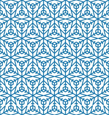 Snowflake tile pattern Winter holiday ornament Geometric texture vector