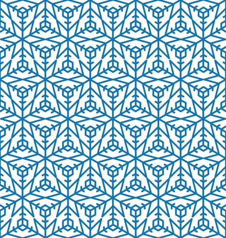 Patrón de azulejo de copo de nieve ornamento de vacaciones de invierno textura geométrica vector