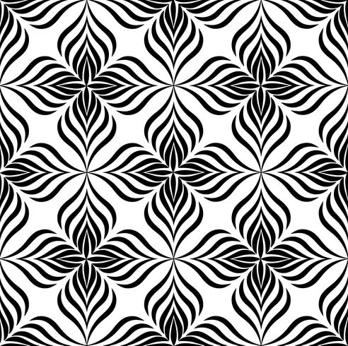Abstract seamless pattern Floral oriental geometric line ornament vector