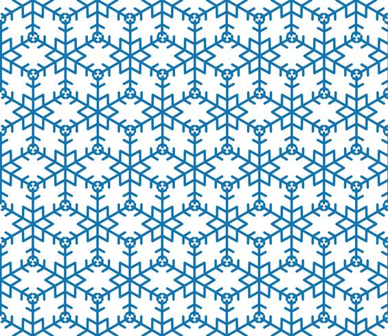 Snowflake tile pattern Winter holiday ornament Geometric texture vector