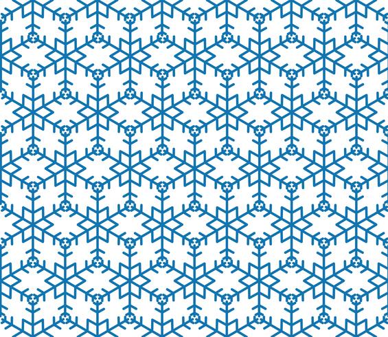 Snowflake tile pattern Winter holiday ornament Geometric texture vector