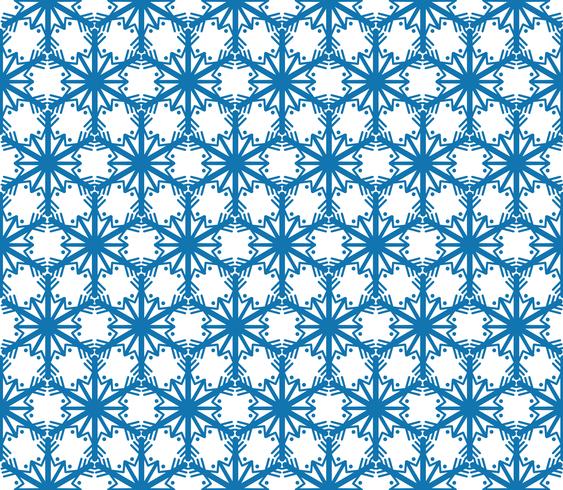 Snowflake tile pattern Winter holiday ornament Geometric texture vector