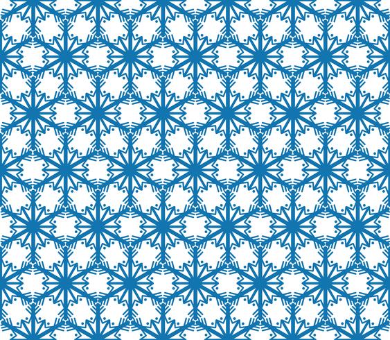 Patrón de azulejo de copo de nieve ornamento de vacaciones de invierno textura geométrica vector