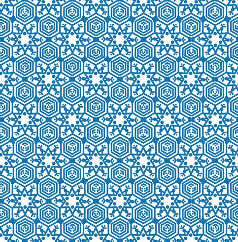 Patrón de azulejo de copo de nieve ornamento de vacaciones de invierno textura geométrica vector