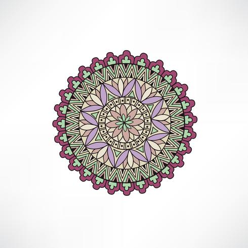 Oriental floral decorative element. Geometric ornament. vector