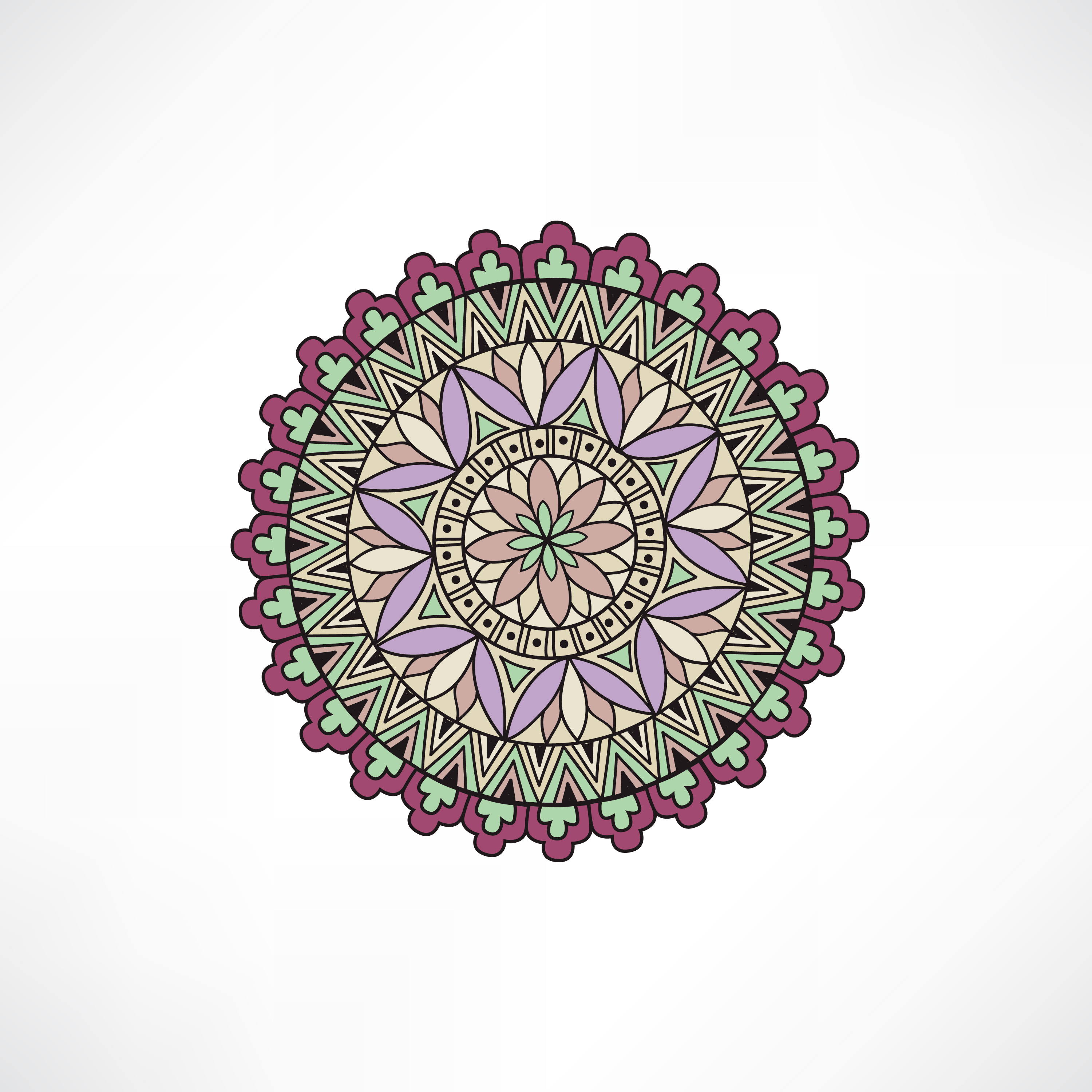 Download Oriental floral decorative element. Geometric ornament ...