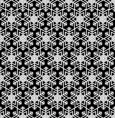 Snowflake tile pattern Winter holiday ornament Geometric texture vector