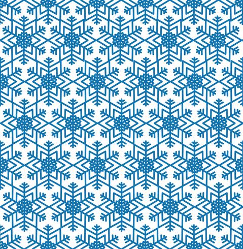 Snowflake tile pattern Winter holiday ornament Geometric texture vector