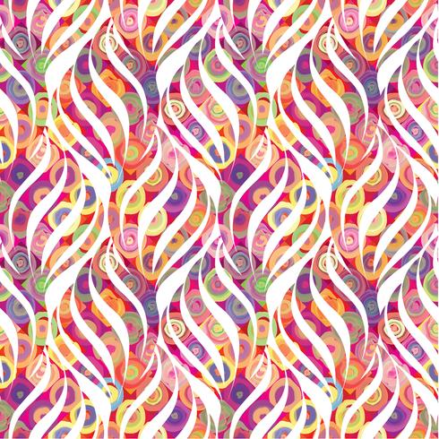 Abstract seamless pattern Floral oriental geometric line ornament vector