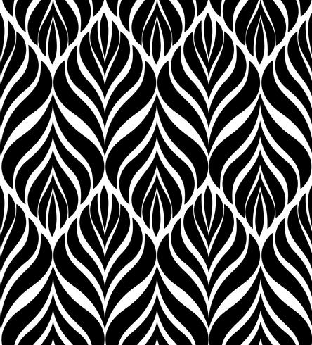 Abstract seamless pattern Floral oriental geometric line ornament vector
