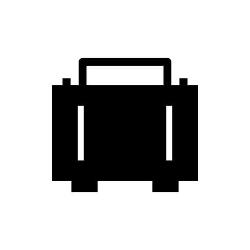 Briefcase Glyph Black Icon vector