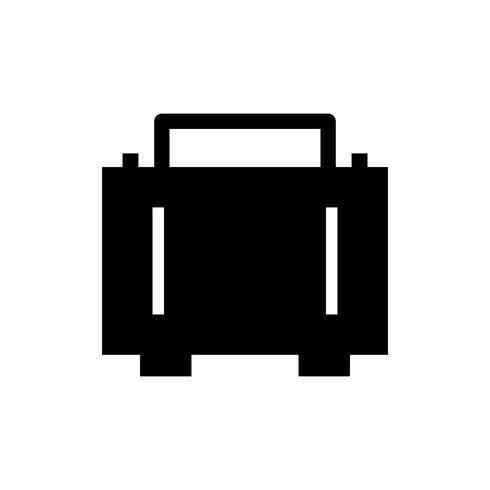 Briefcase Glyph Black Icon vector