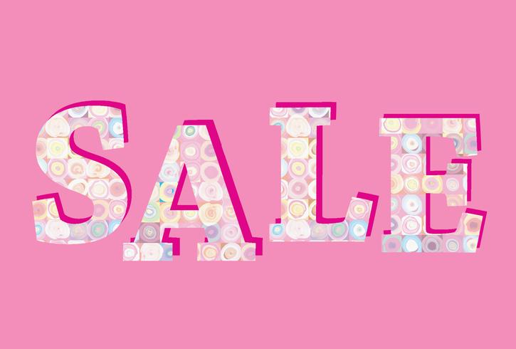 Sale banner. Big summer sale sign over pink background vector