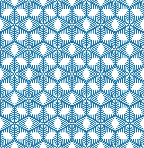 Snowflake tile pattern Winter holiday ornament Geometric texture vector